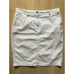 Bonita off white denim rok, maat 40 / M