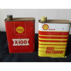 vintage shell blikken mancave