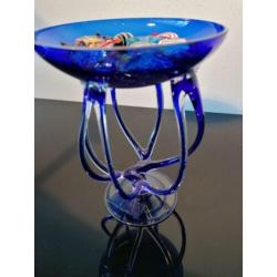 Jozefina Krosno Makora Octopus Schaal Kristal Murano Candy