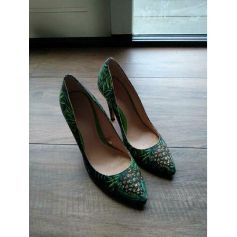 Originele pumps botanische print, maat 38 zgan!