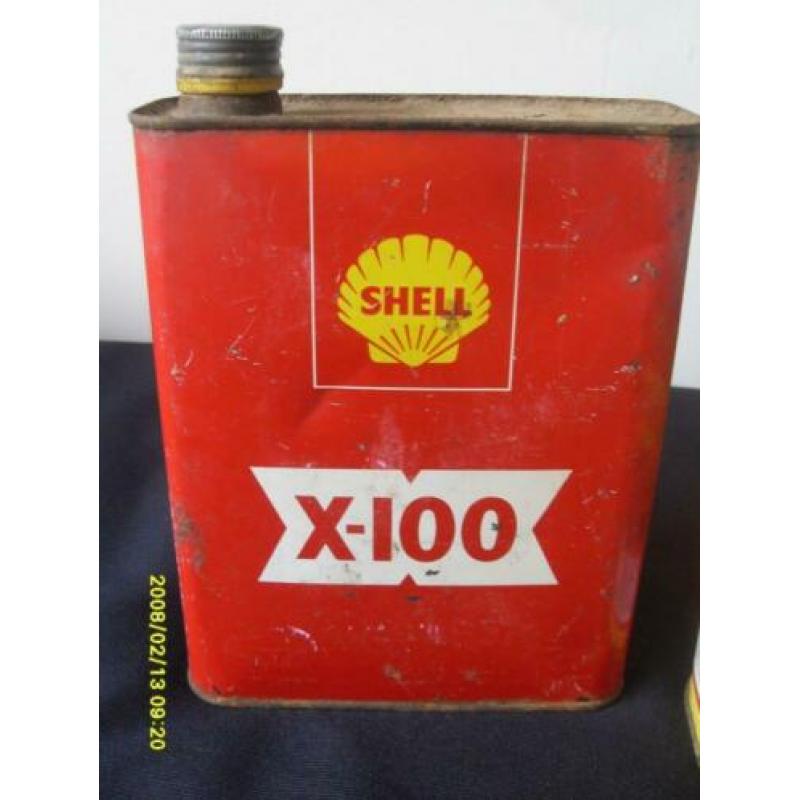 vintage shell blikken mancave