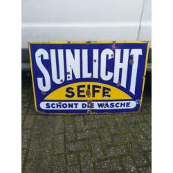 emaille bord sunlicht