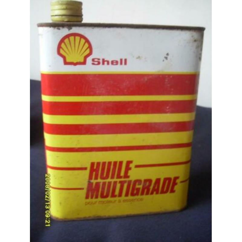 vintage shell blikken mancave