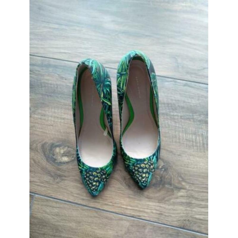 Originele pumps botanische print, maat 38 zgan!