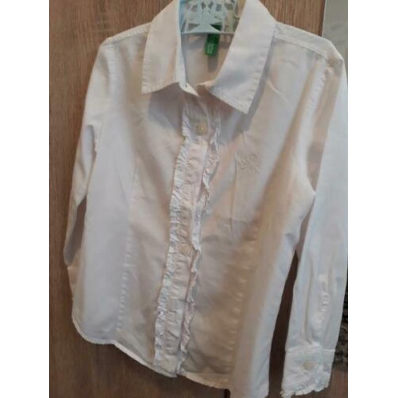 Prachtige witte meisjesblouse maat 98/104 zgan