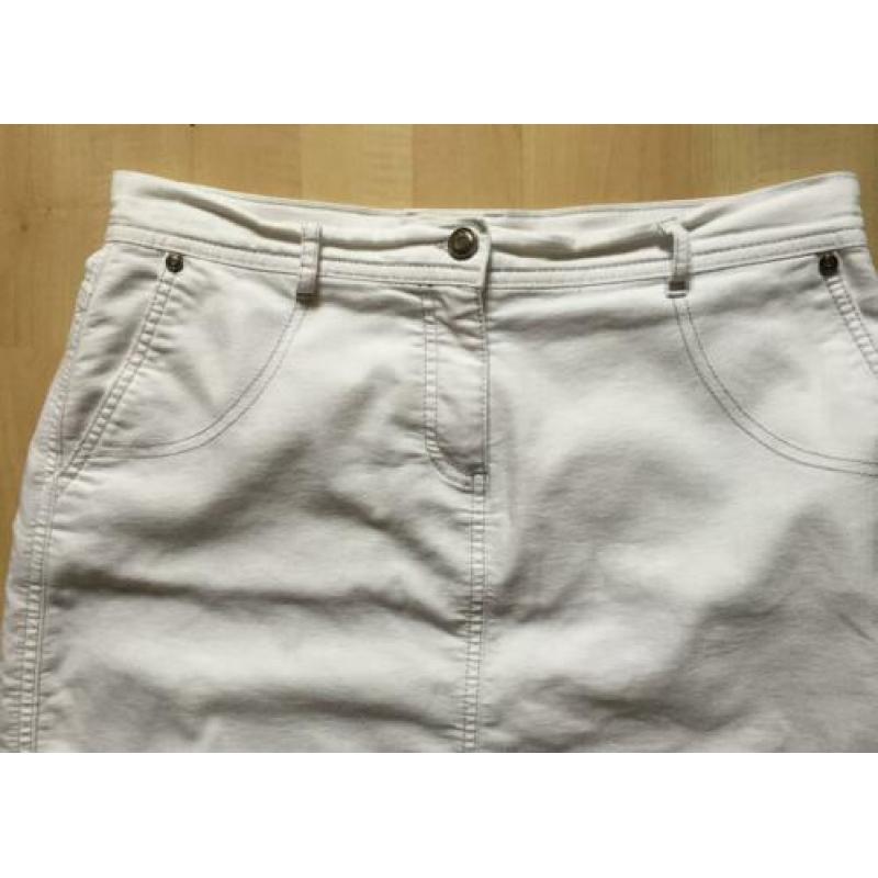 Bonita off white denim rok, maat 40 / M