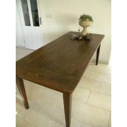 Prachtige antieke eethoek met doorleefde tafel+ 6 stoelen