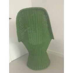 Groene stoel riet vintage retro