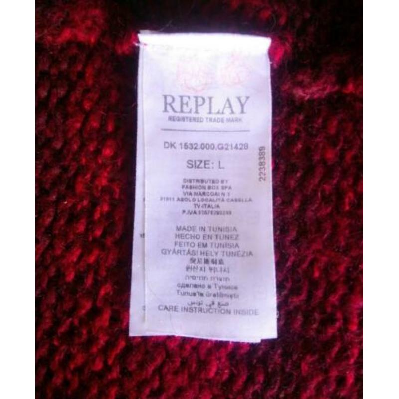 ?? Replay trui knitwear wp 139,00 maat L 42 / 44