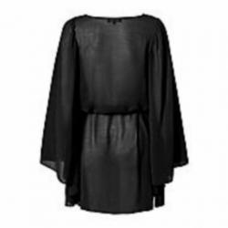 SUPERSTAR Nieuwe zwarte voile tuniek blouse 40 42