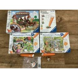 Zgan 2 x Tiptoi stift 2 educatieve puzzels en Boerderijset