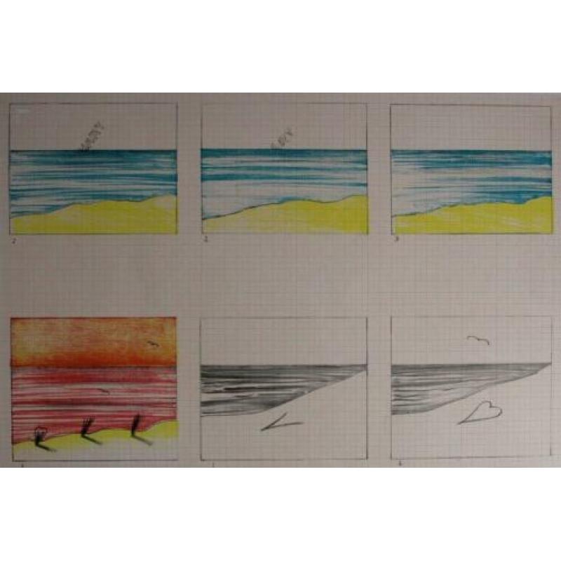 Hannes Postma - Litho: Sea Scapes - 1974