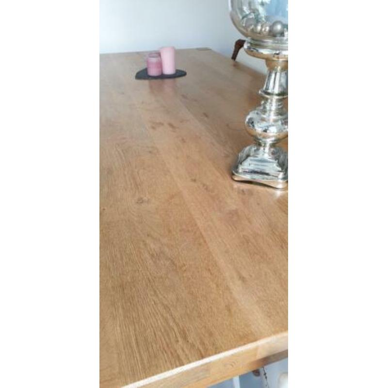 Massief eikenhouten eettafel 2x1m