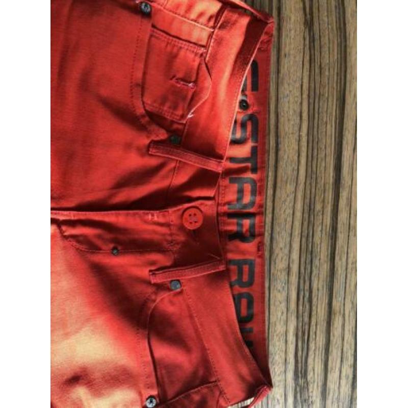 Gstar broek size 28 length 34. Rood