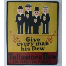 Mooi handgeschilderd pubbord Iers/Tullamore Dew whiskey