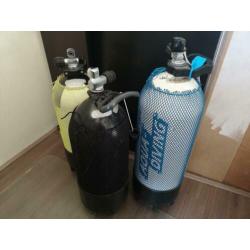 persluchtflessen 12L,12L,15L 230bar