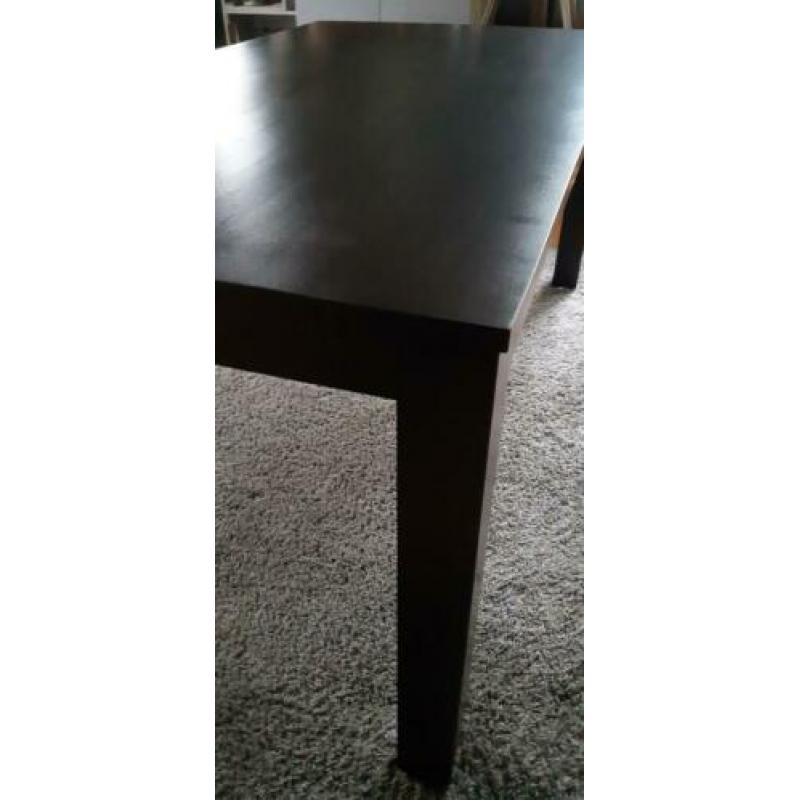 Eettafel, mat zwart 167x91x74 cm Massief hout