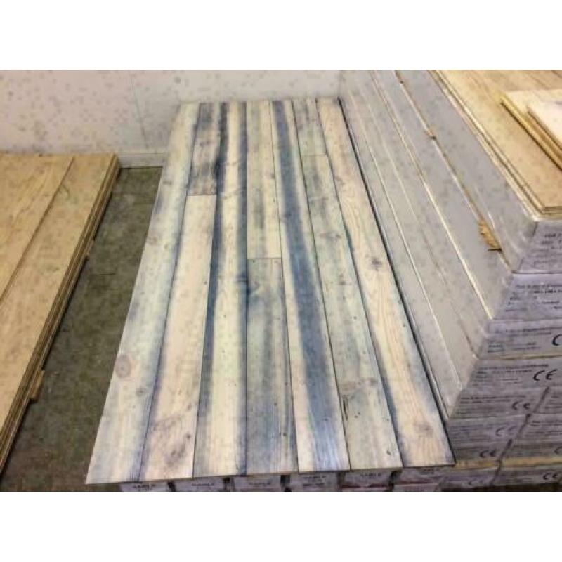 Grenen vloer verouderde planken geolied / wandbeschot , hout