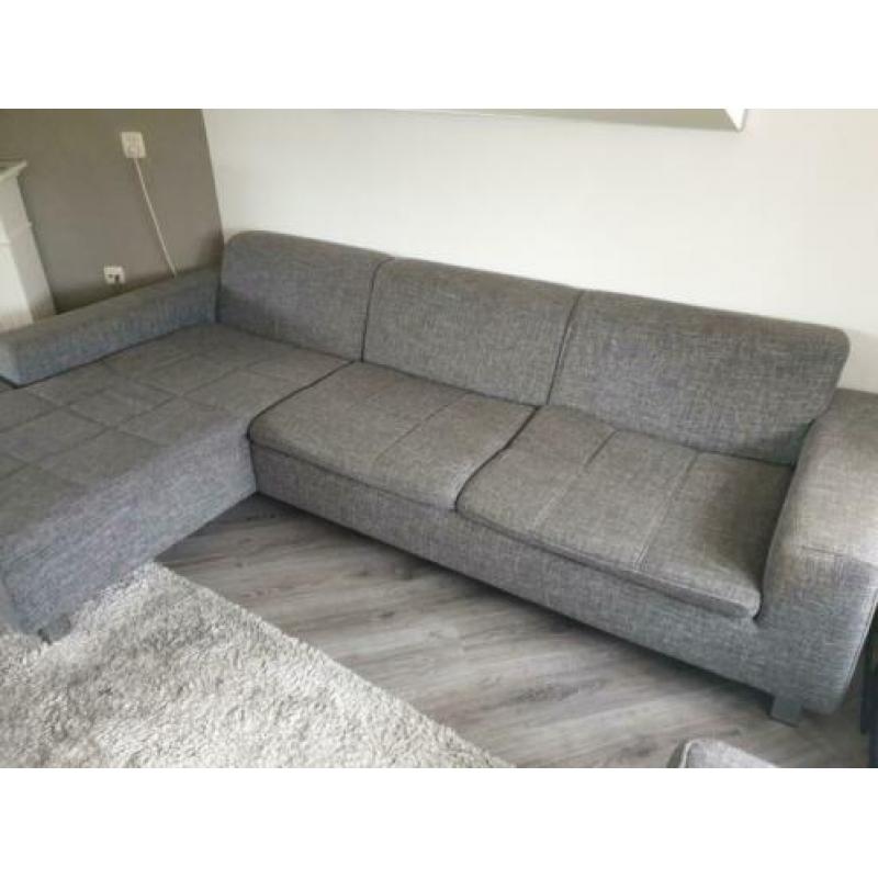 lounge bank met hocker grijs zsm ophalen