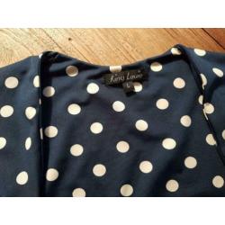 King Louie polkadot jurk petrol maat L