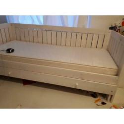 Uitschuif bed ikea 90x200 white wash hout