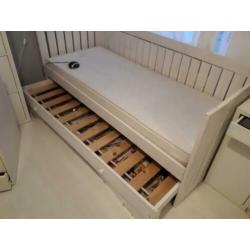 Uitschuif bed ikea 90x200 white wash hout