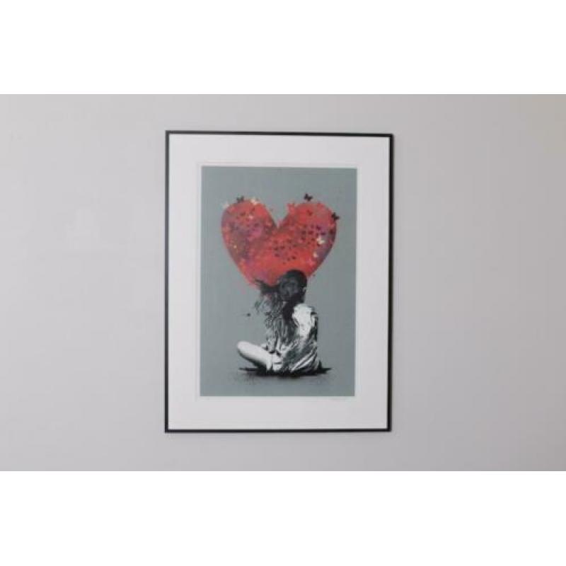 Gicleeprint Heart in grijs van Alessio B