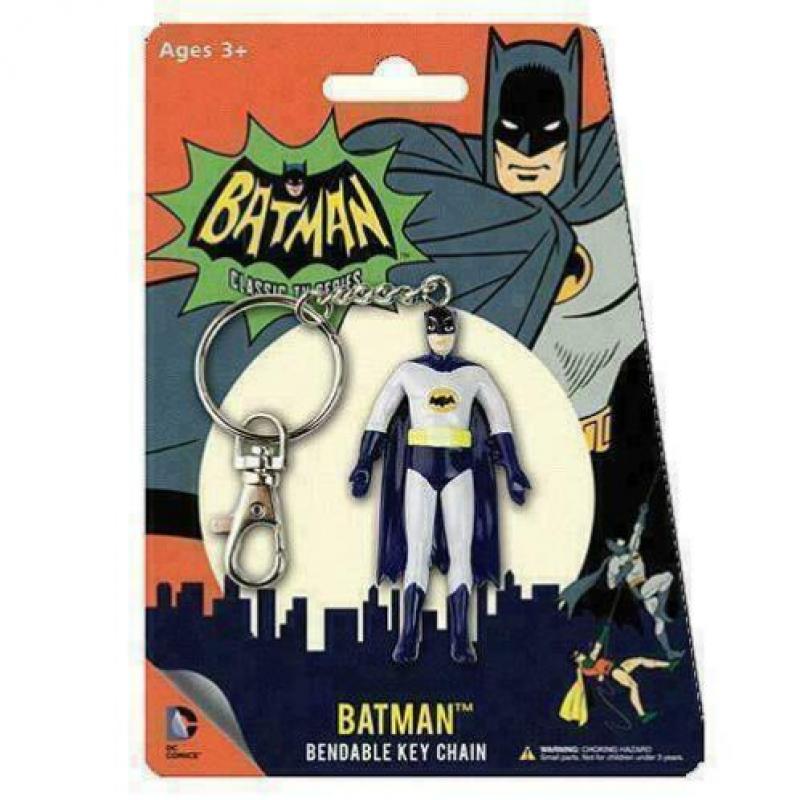 Batman Classic 1966 TV Bendable Figure Keychain Set (3)