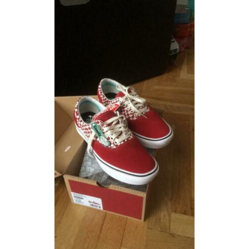 Vans leer nieuw rood comfy cush