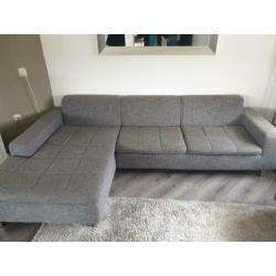 lounge bank met hocker grijs zsm ophalen