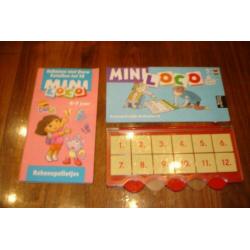 Mini loco set 5-6-7 jaar rekenen en dora spel set 2 boekjes!