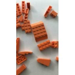 Oranje lego stukjes