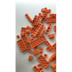 Oranje lego stukjes