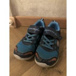 Blauwe Skechers schoenen kinderschoenen lampjes maat 31