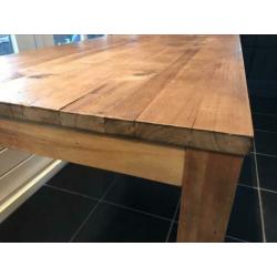 Teakhout eettafel bureau 145 x 85 gezandstraald teak