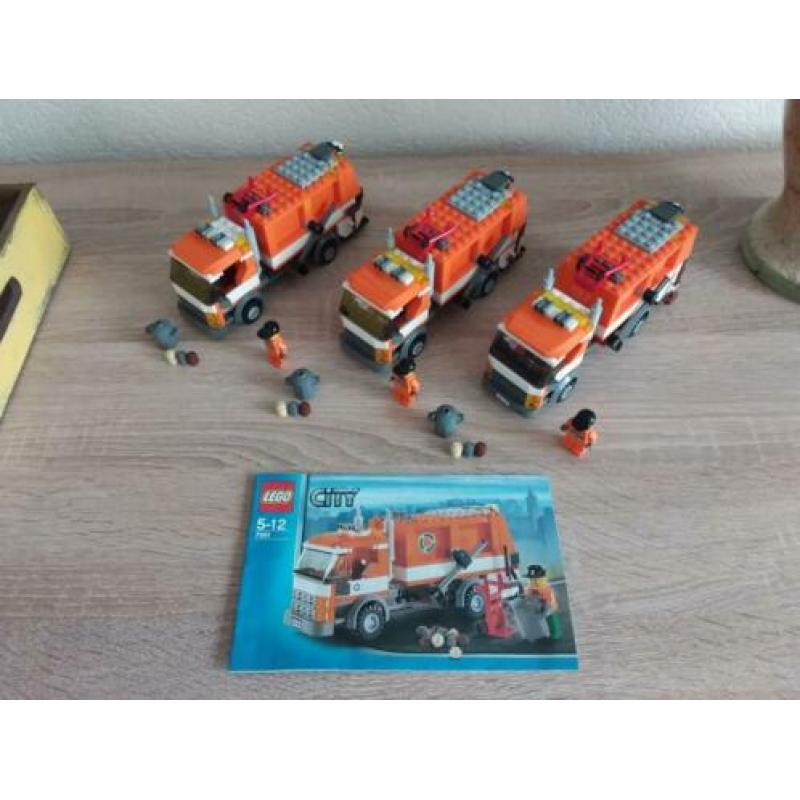 (076) LEGO City Vuilniswagens 3 stuks - 7991