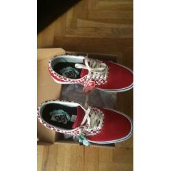 Vans leer nieuw rood comfy cush