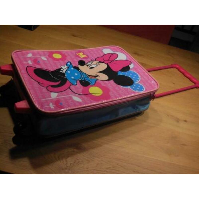 Gaat ze LOGEREN? MINIE MOUSE Rolkoffertje. Als NIEUW!!!