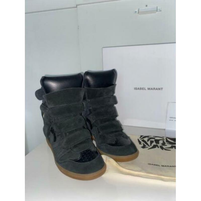 Isabel Marant Bekett Sneakerwedge van suede maat 40