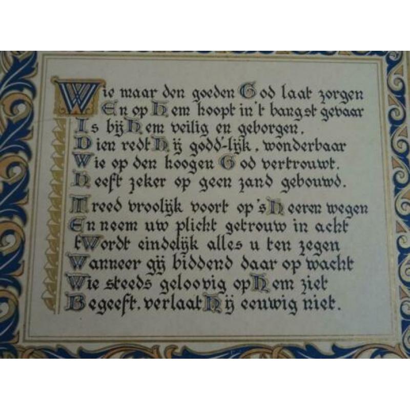 Kalligrafie tekst - uit liedboek Johannes de Heer