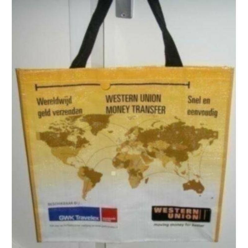 Nieuwe stevige gele shopper (46 x 45 cm)