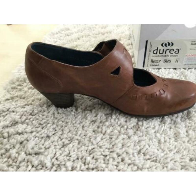 Bijna nieuw cognac bruine schoenen DUREA maat 39 wijdte H