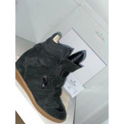 Isabel Marant Bekett Sneakerwedge van suede maat 40