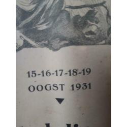 Antiek ingelijst diploma gemaakte kleren 1931