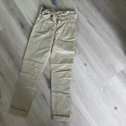 H&M – high waist/ceintuur broek - kaki - maat 36