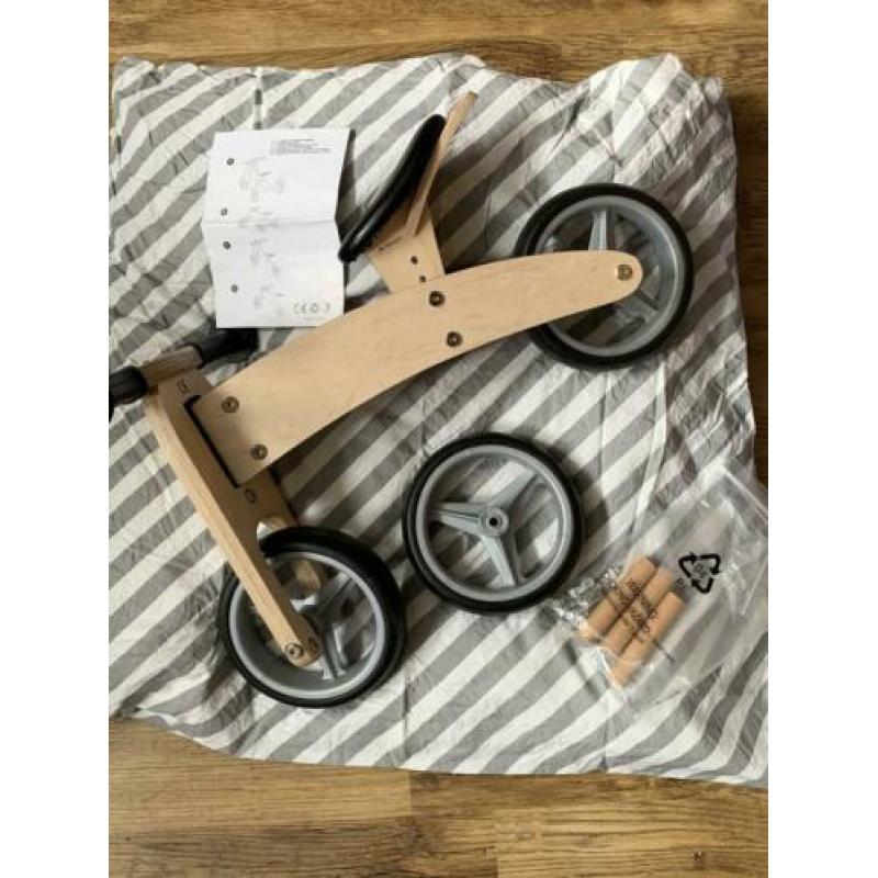 Houten loopfiets Smart bike 4in1