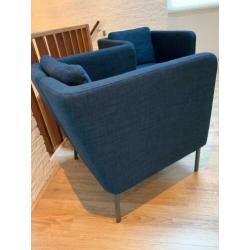 2x Fauteuil - (donker)blauw