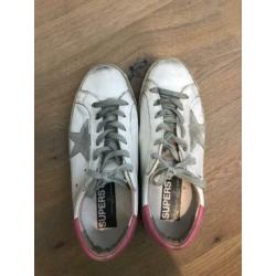 Golden Goose Superstar maat 40 wit met roze