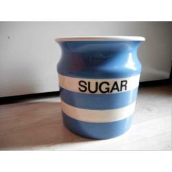 Cloverleaf / T. G. Green Cornishware voorraadpot sugar