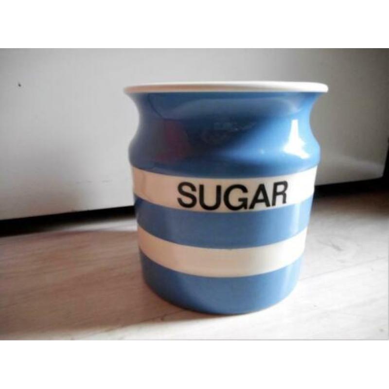 Cloverleaf / T. G. Green Cornishware voorraadpot sugar